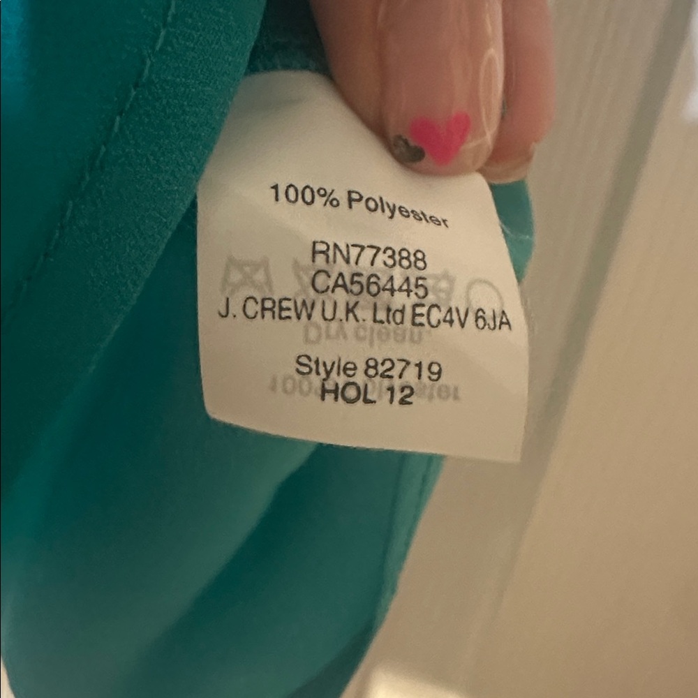 J. Crew Turquoise Ruffle Blouse - Picture 5 of 6